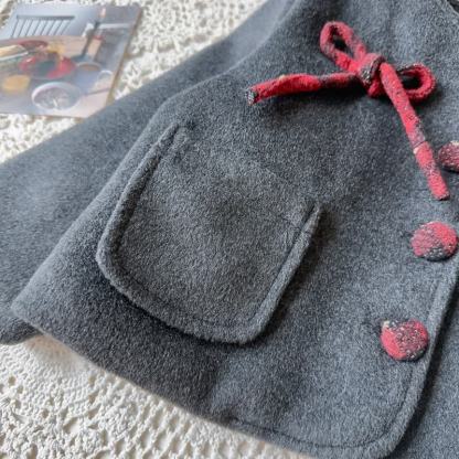 Kleinkind Kleid mit Schleife und Plaid für Kleinkindmädchen & graue Oberbekleidung - image 10