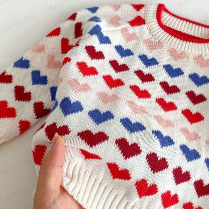 Bunt Pullover und Hose mit Herz für Baby und Kleinkind - image 15