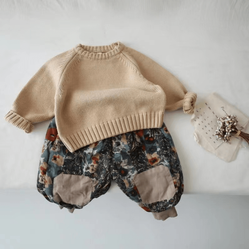 Einfarbig Pullover mit Gestrickt für Kind - image 20