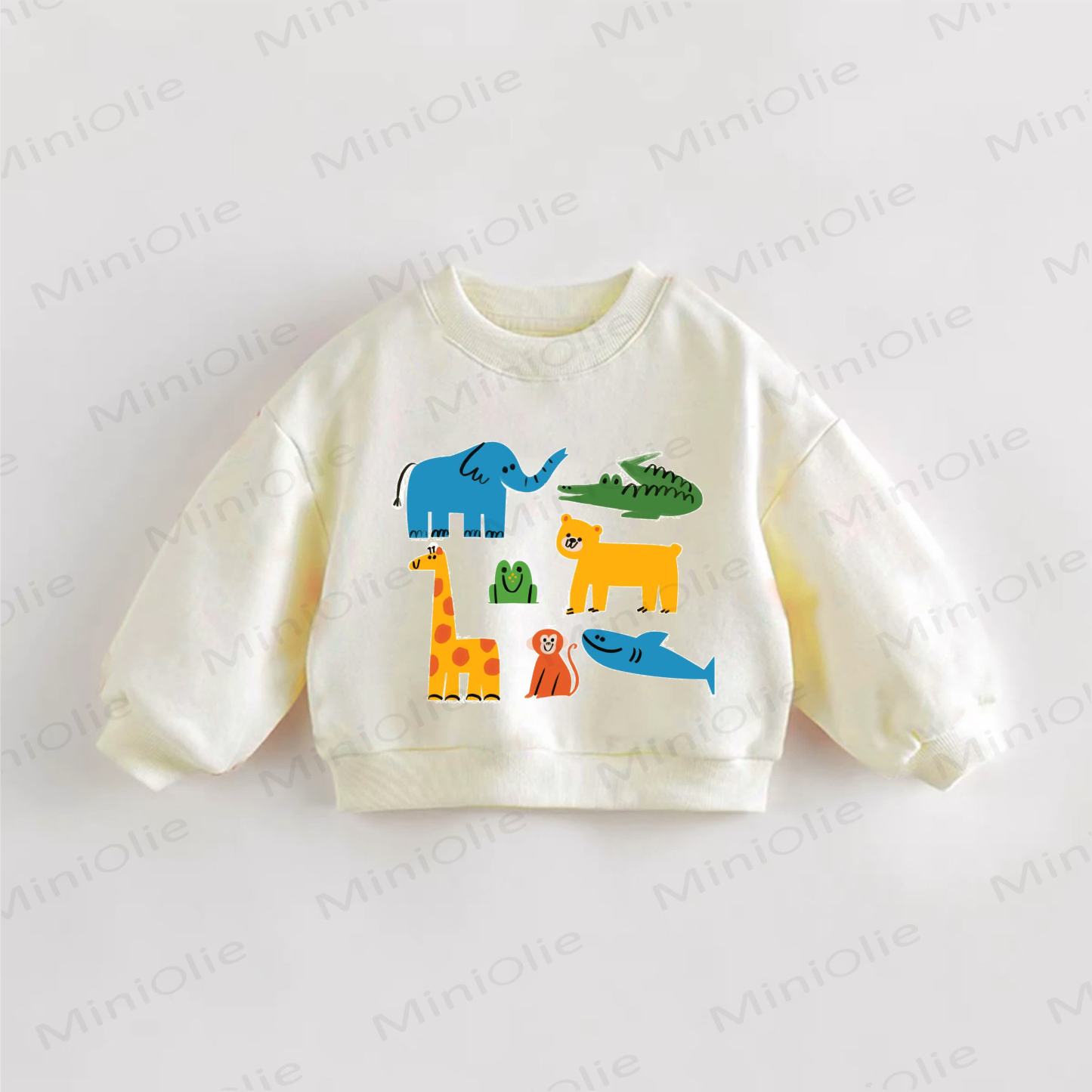 Baby Kleinkind - Sweatshirt mit Tiermotiven - Creme - 3-5J - image 1