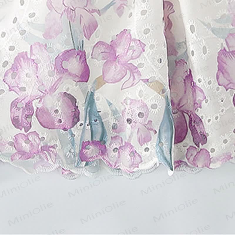 Ärmelloses Kleid aus Blumen mit Tüll für Kleinkind-Mädchen - image 7