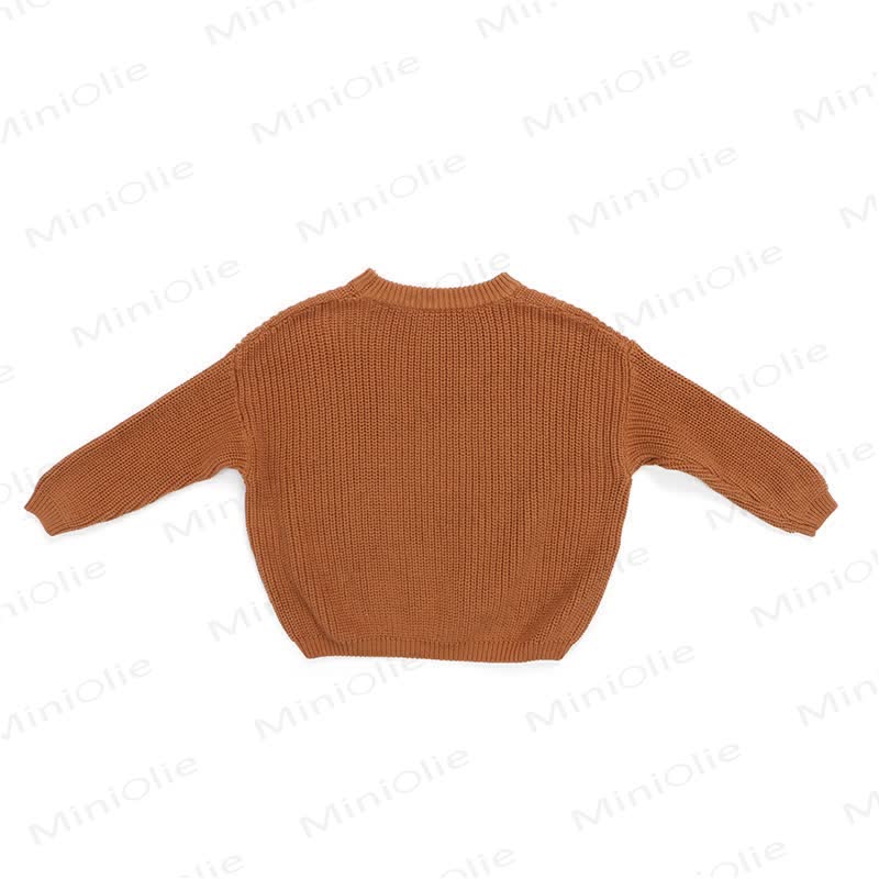 Einfarbiger, warmer Pullover für Babys und Kleinkinder - image 7