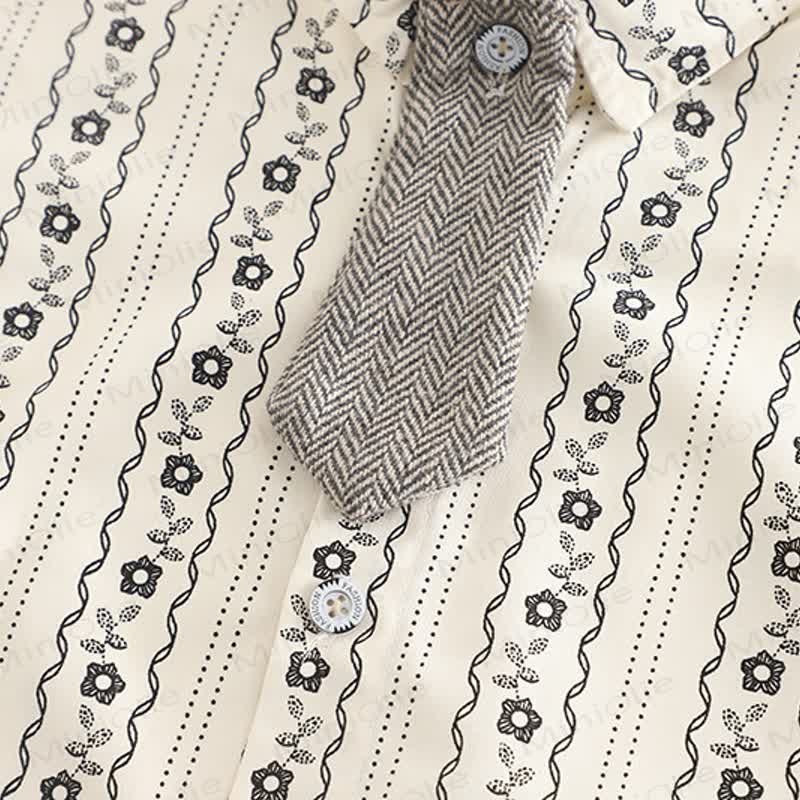 3-teiliges Set für Kleinkind : Weste mit Blume , Krawatte, Schulterknöpfen und Knopfleiste - image 19