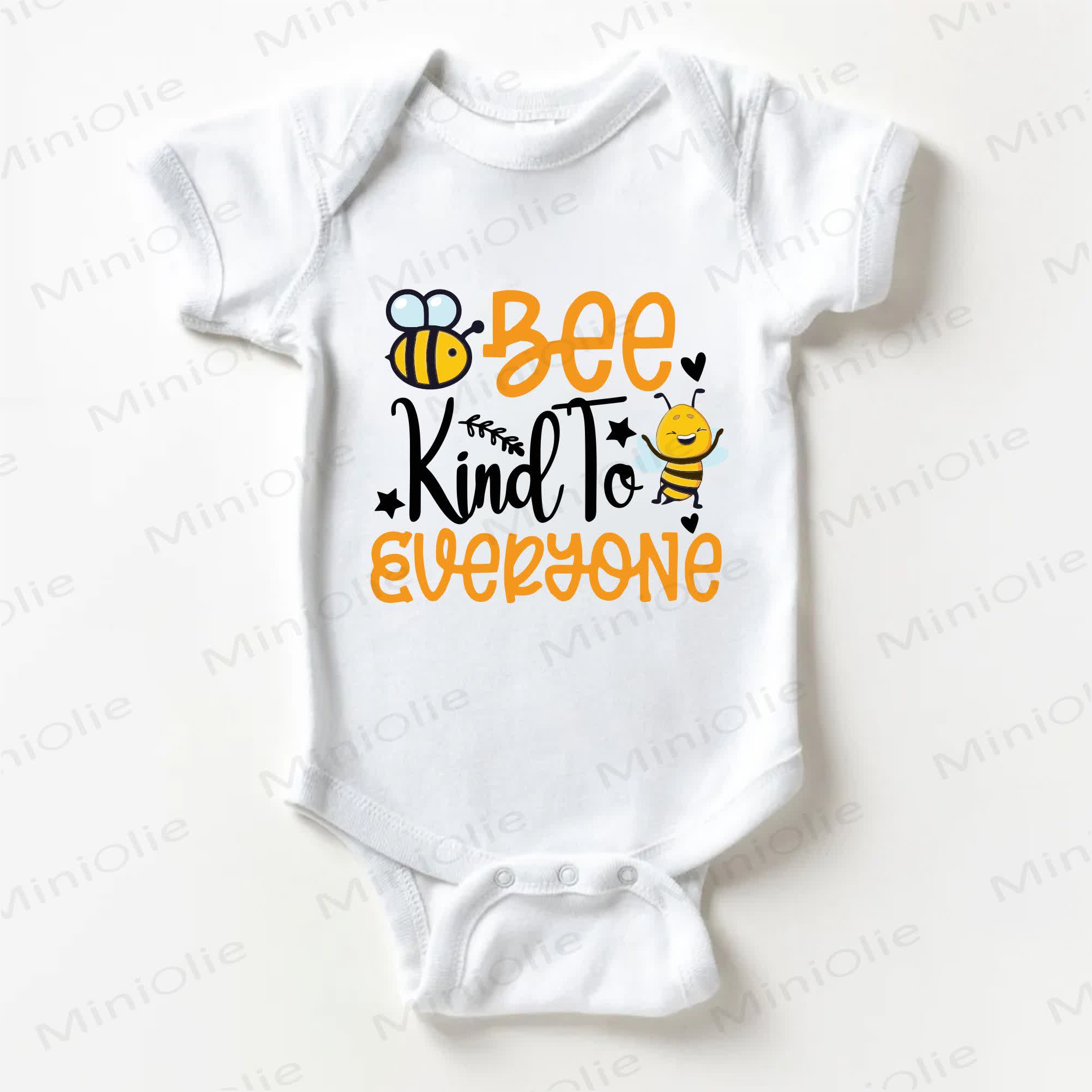 BEE KIND TO EVERYONE Baby Bodysuit mit Biene , weiß - Weiß - 18-24M - image 1