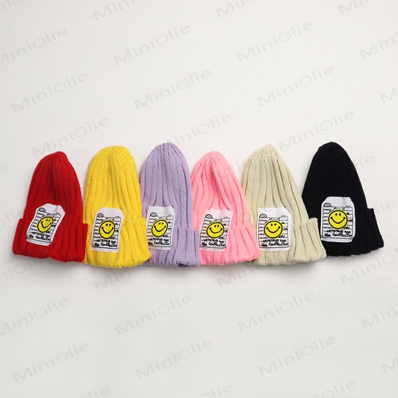 Mütze mit aufgenähtem Lächeln in Bonbonfarben für Kleinkind  - image 2