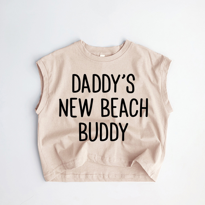 DADDY'S/MOMMY'S NEW BEACH BUDDY Baby Kleinkind Khaki Tanktop - Khaki: DADDY'S - 3-5J - image 1