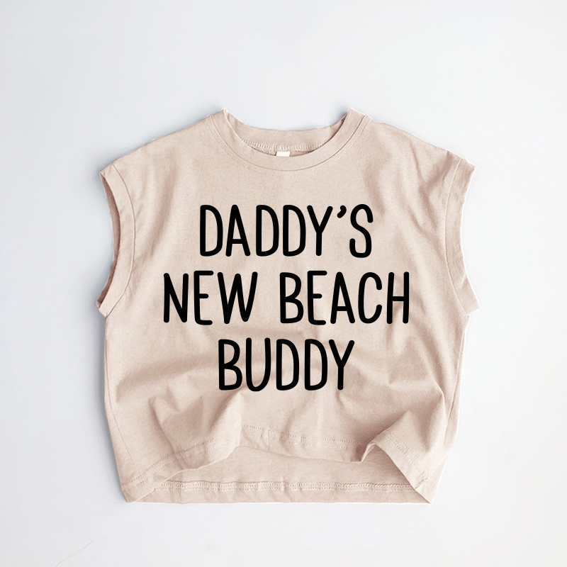 DADDY'S/MOMMY'S NEW BEACH BUDDY Baby Kleinkind Khaki Tanktop - Khaki: DADDY'S - 3-5J - image 1