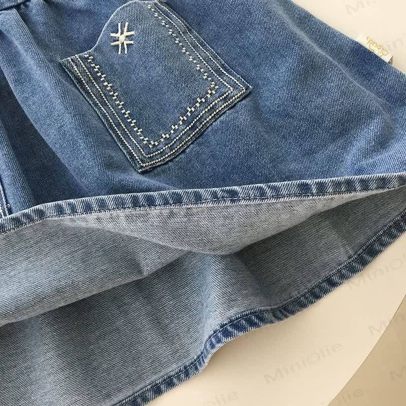 Ärmelloses Denim mit Gestickt für Kleinkind (Mädchen ) - image 7