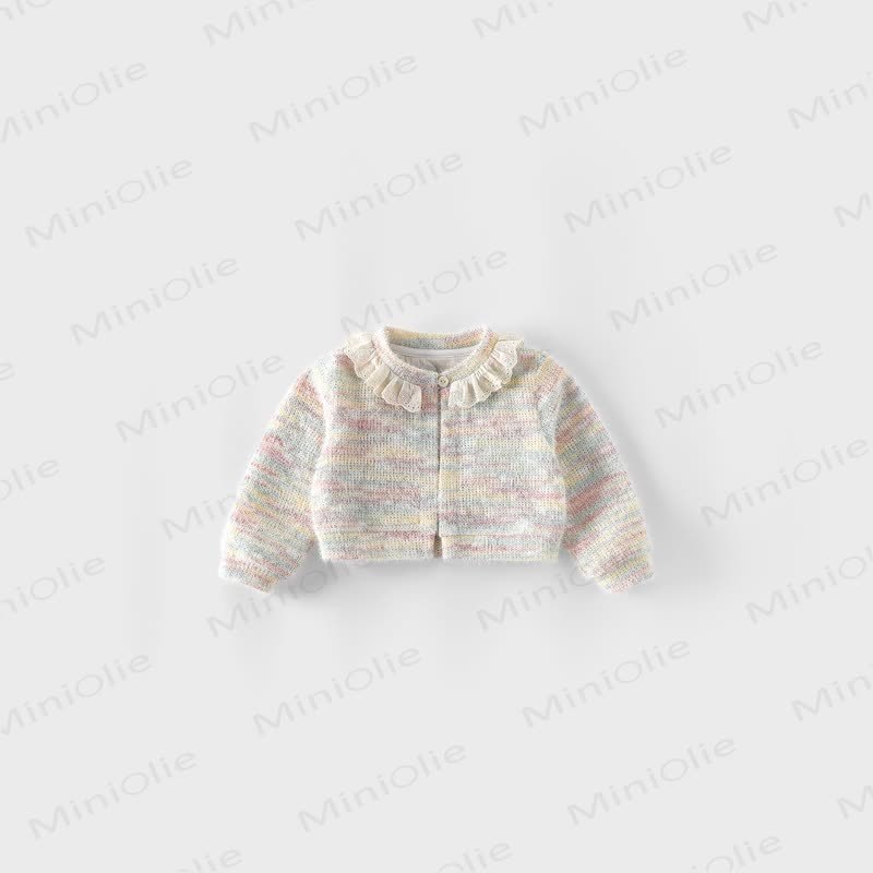 Baby Kleinkind Mädchen Einfarbig Kleid/ Bunt Strickjacke - Bunt Strickjacke - 5-7J - image 4