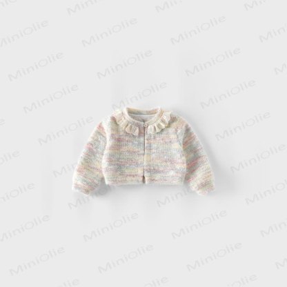 Baby Kleinkind Mädchen Einfarbig Kleid/ Bunt Strickjacke - Bunt Strickjacke - 5-7J - image 4