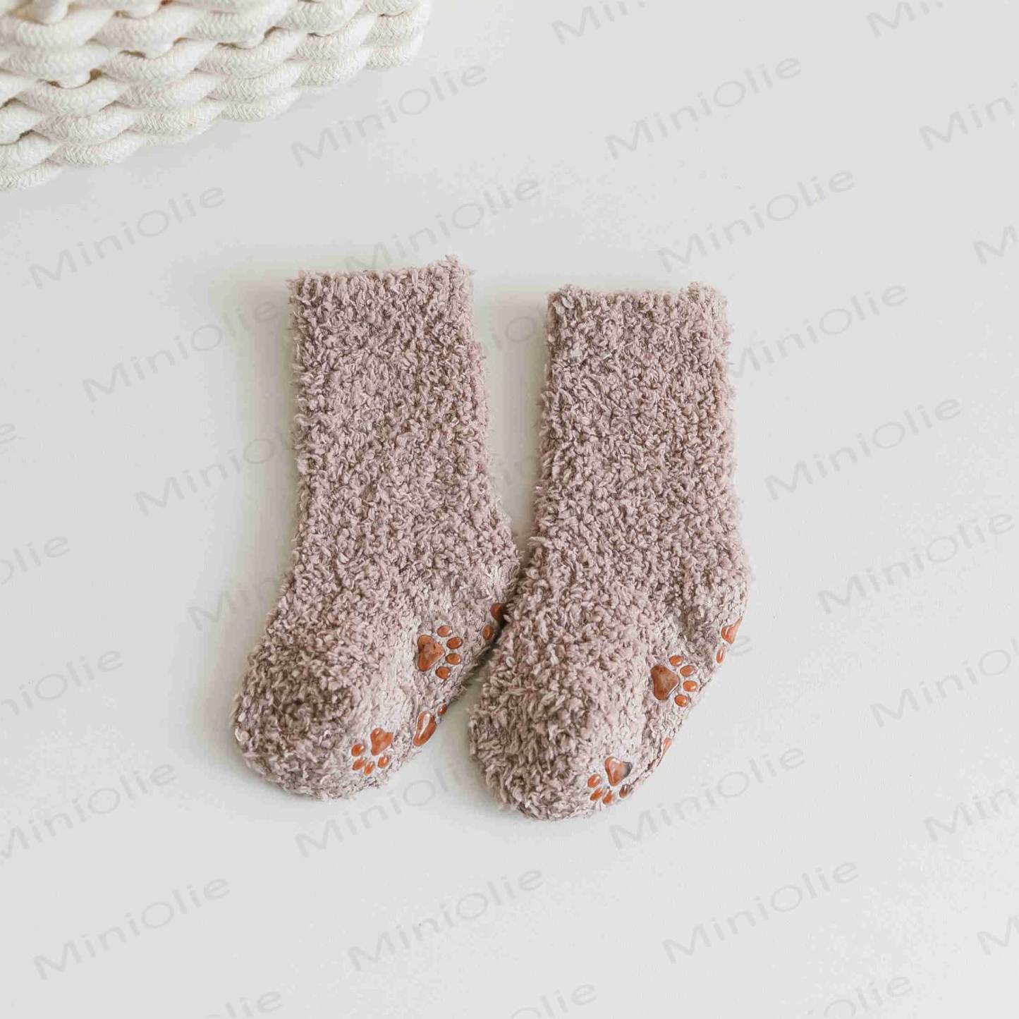 Einfarbige Fleece-Bodensocken für Babys - Kamel - 3-5J - image 12