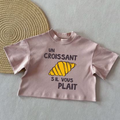 UN CROISSANT S IL VOUS PLAIT Sommer Freizeit-T-Shirt für Baby - Rosa - 2-3J - image 3