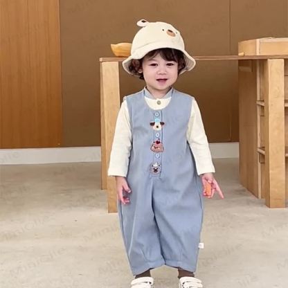 Cord Overalls mit Tier -Patch für Baby - image 11