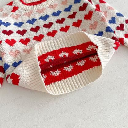 Bunt Pullover und Hose mit Herz für Baby und Kleinkind - image 16