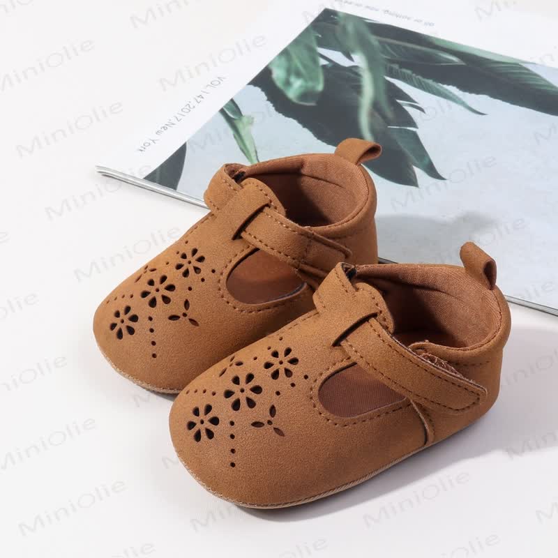 Baby Mädchen Schöne Blume Design Schuhe - Braun - 7C - image 13