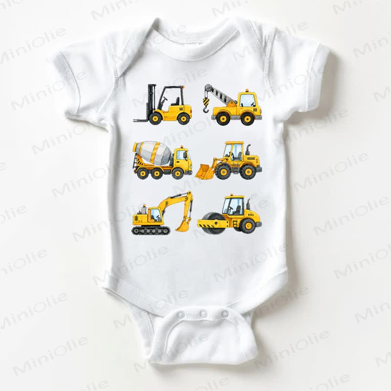  Weißer Baby mit Auto Print - Weiß - 18-24M - image 1