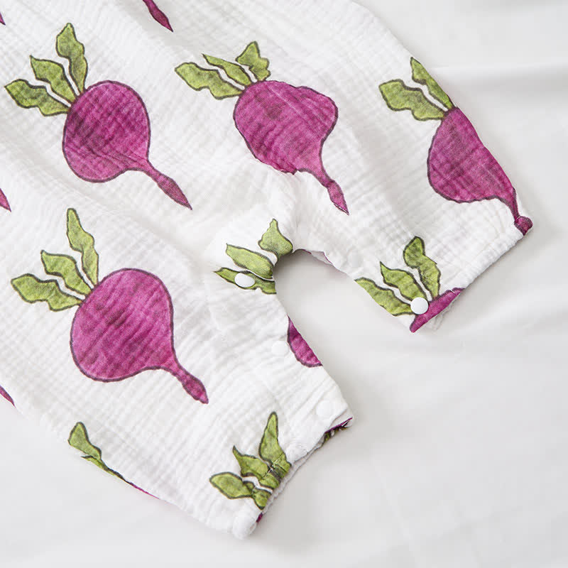 Baby Strampler mit Rote-Bete-Print und passender Hut - image 7