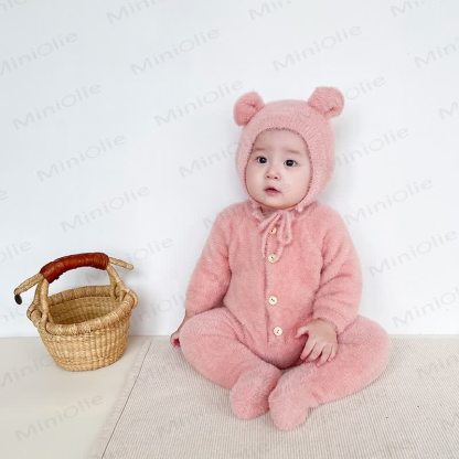 Baby Vlies - Bär mit Bärenohren und Hut - image 11