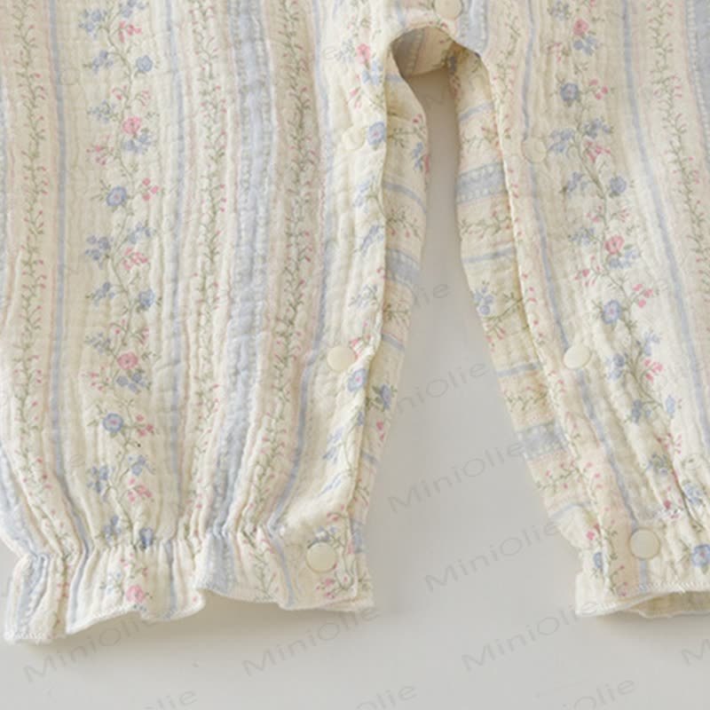 Beige Lace mit Blumen und Lätzchen für Baby - image 4