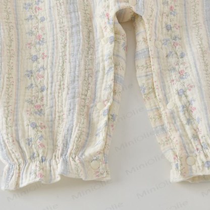 Beige Lace mit Blumen und Lätzchen für Baby - image 4