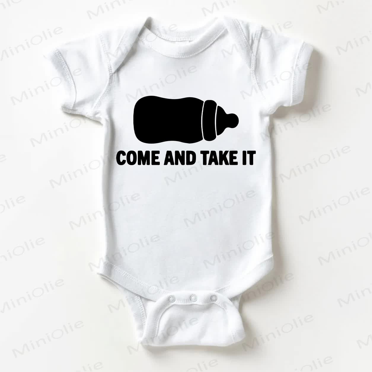 COME AND TAKE IT Baby Fütterer Weißer Bodysuit - Weiß - 18-24M - image 1