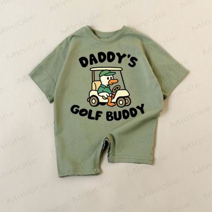 DADDY'S GOLF BUDDY Baby Green Cart Ente Print Strampler - Grün - 18-24M - image 1