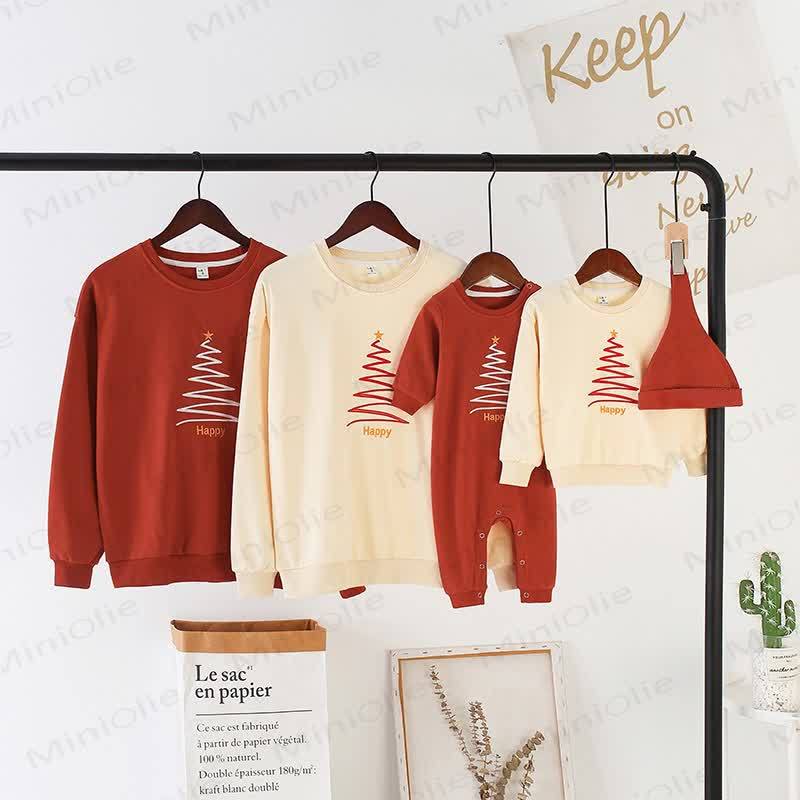 Fröhliches familienpassendes Weihnachtsbaum-Sweatshirt - image 10