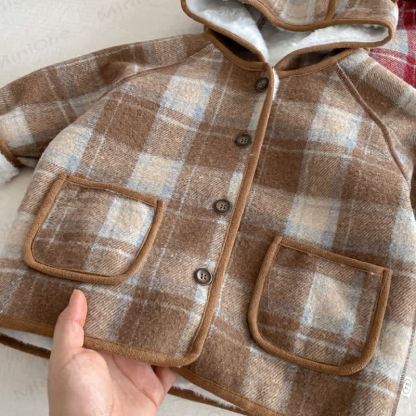 Kariert Hoodie aus Vlies für Baby und Mädchen - image 6