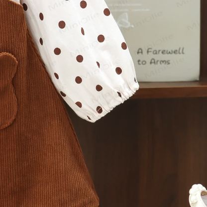 Baby Kleinkind Punkt Bär Fake 2pcs Kleid - image 6