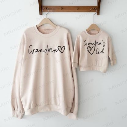 GRANDMA/GRANDMA'S GIRL Familien Sweatshirt  - Beige - Sweatshirt für Erwachsene: XL - image 1