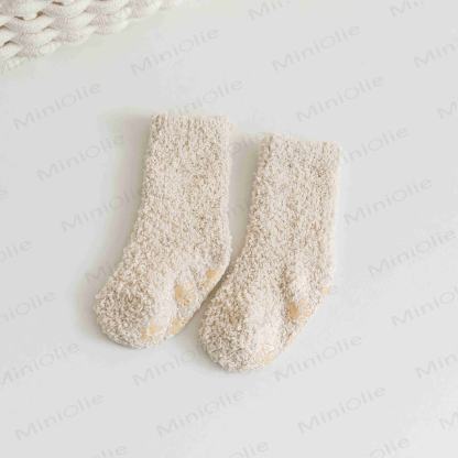 Einfarbige Fleece-Bodensocken für Babys - Khaki - 3-5J - image 20