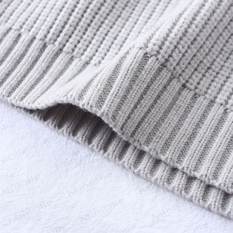 Einfarbig Pullover mit Gestrickt für Kind - image 14