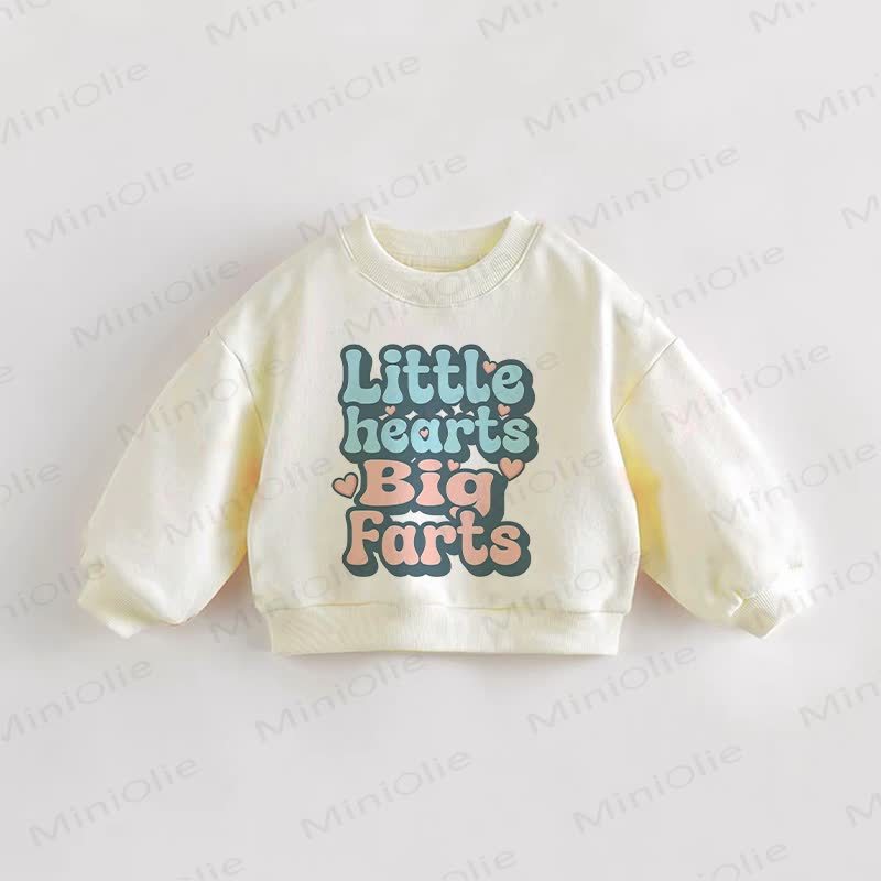 LITTLE HEARTS BIG FARTS – Weißes Baby Kleinkind Sweatshirt - Weiß - 3-5J - image 1