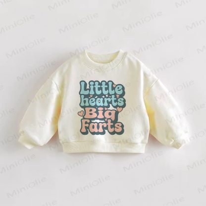 LITTLE HEARTS BIG FARTS – Weißes Baby Kleinkind Sweatshirt - Weiß - 3-5J - image 1