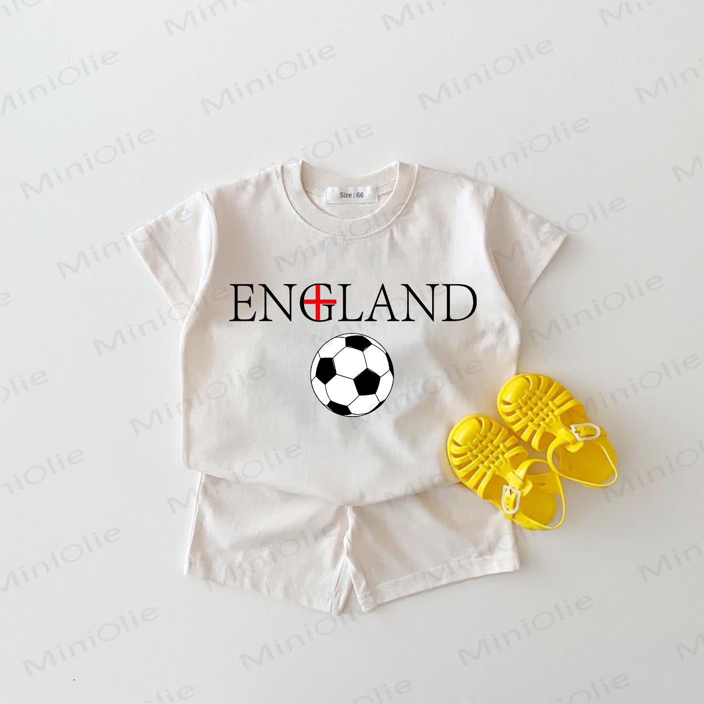 ENGLAND Baby -Fußball-Print Weiß 2-teiliges Set - Weiß - 18-24M - image 1