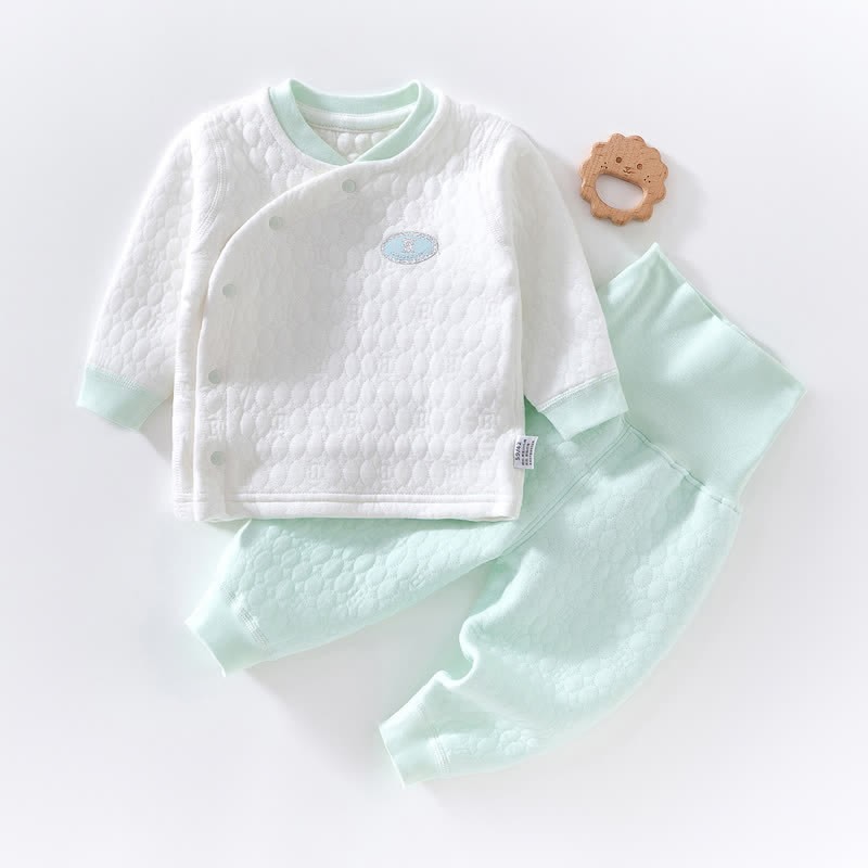 2-teiliges, einfaches, weiches Pyjama Set für Baby - Grün - 18-24M - image 10