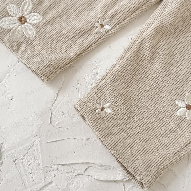 Baby Mädchen- Overalls aus Cord mit Gestickt - image 8