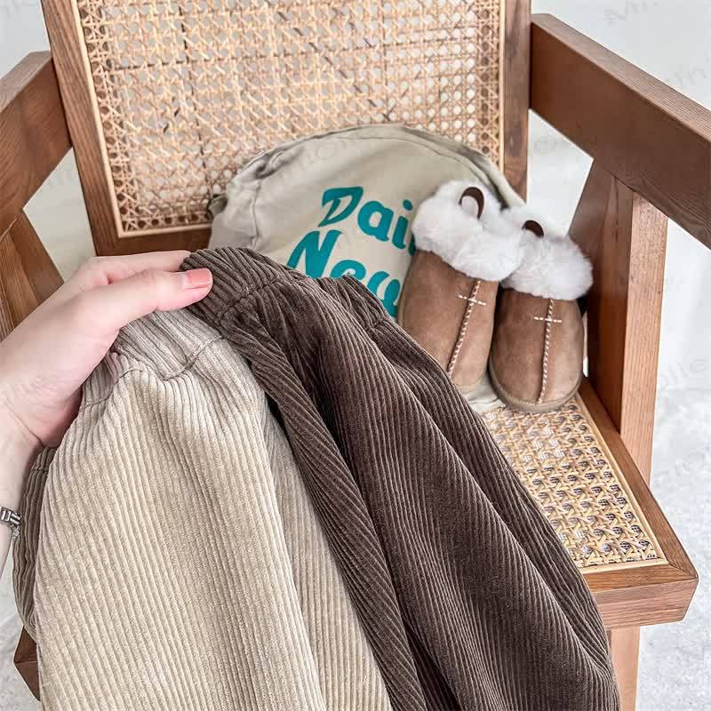 Baby Kleinkind Mädchen Cord Vlies gefütterte Hose - image 5