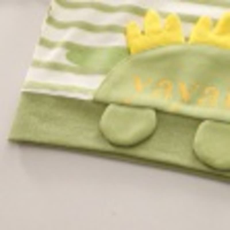 YAYALE Kleinkind Jungen Streifen Spitze und Hose mit Dino Applikationen, 2-teiliges Set - image 7