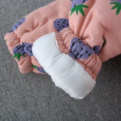 Kleinkind-Kirsch-Erdbeer-Fleece-gefütterter Mantel mit Tasche - image 12
