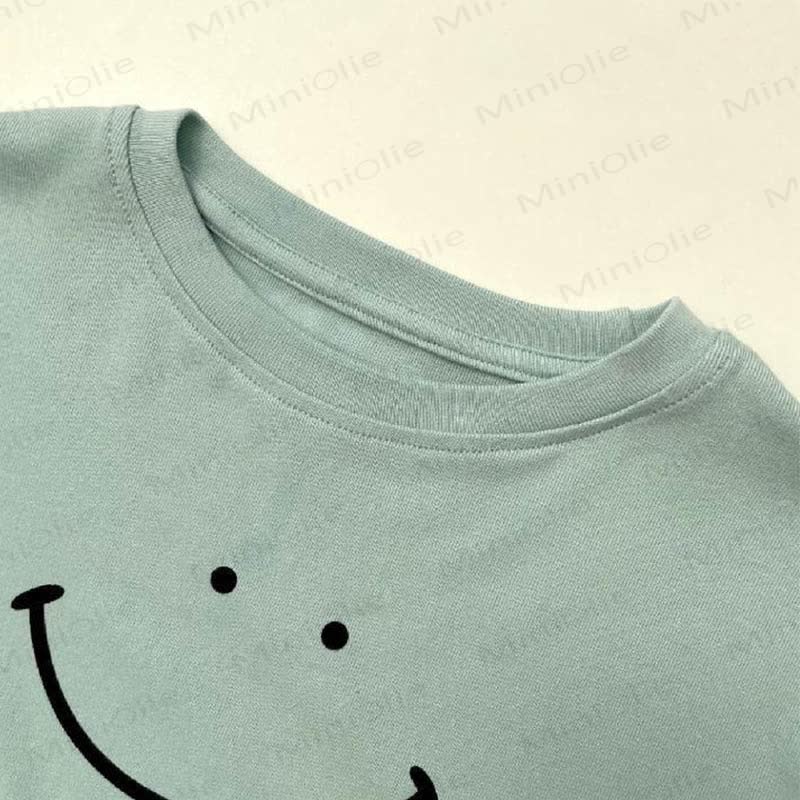 Zweiteiliges Set aus weichem Modal-Hemd mit Smiley -Gesicht und Hose Loungehose für Kleinkind - image 7
