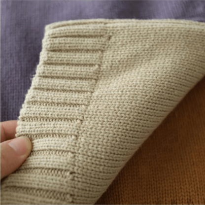 Einfarbig Pullover mit Gestrickt für Kind - image 4