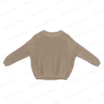 Einfarbiger, warmer Pullover für Babys und Kleinkinder - Helles Khaki - 5-6J - image 8