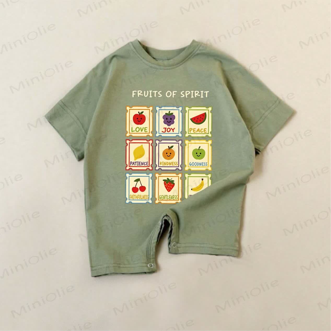 FRUITS OF SPIRIT Baby Obst Plaid mit Strampler - Grün - 18-24M - image 1