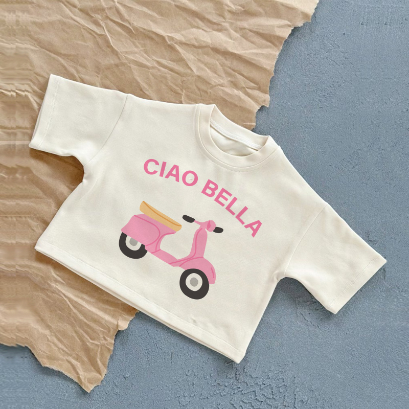 CIAO BELLA Baby Motorrad Sommer Freizeit-T-Shirt - Weiß - 2-3J - image 1