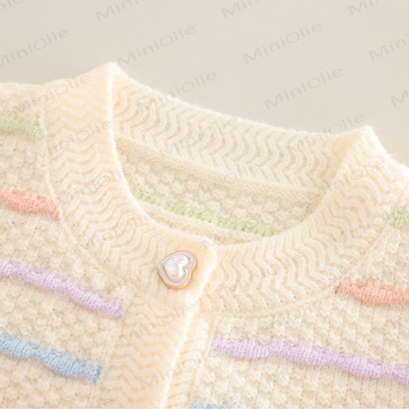 3-teiliges Set aus Pullover mit Schleifen und Regenbogen für Baby und Kleinkind - image 6