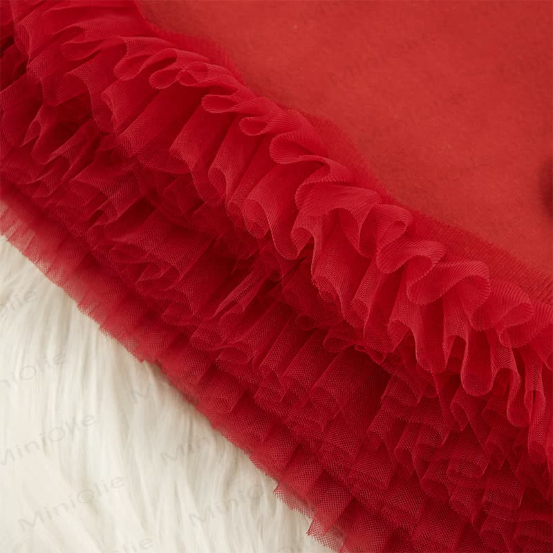 Weihnachten mit Schneemann, Schleife , langen Ärmeln, mittellang - image 9