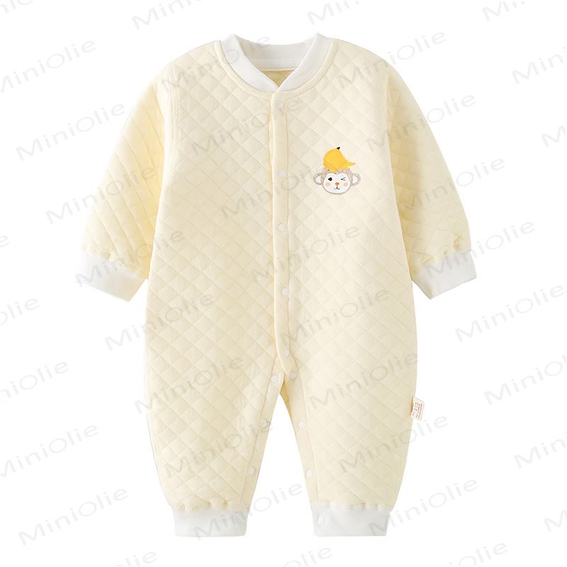  Dicker Strampler für Neugeborene mit Tiermotiv - Beige - 12-24M - image 6