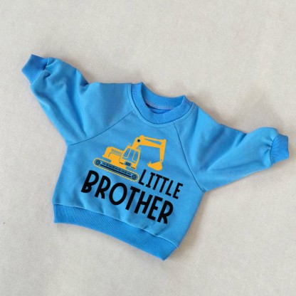 BIG/LITTLE BROTHER Baby Kleinkind Bagger Blau Sweatshirt - Kleiner Bruder - 3-5J - image 2