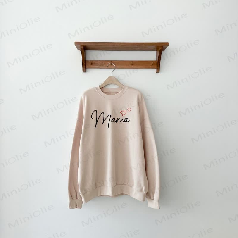 MAMA/MINI Mommy und ich Sweatshirt- Set - Beige - Mom Sweatshirt: XL - image 3